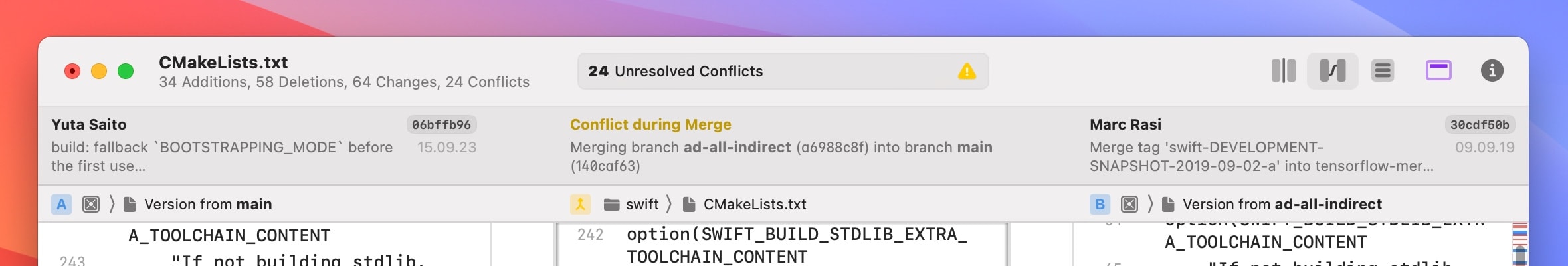 Git Merge Conflict