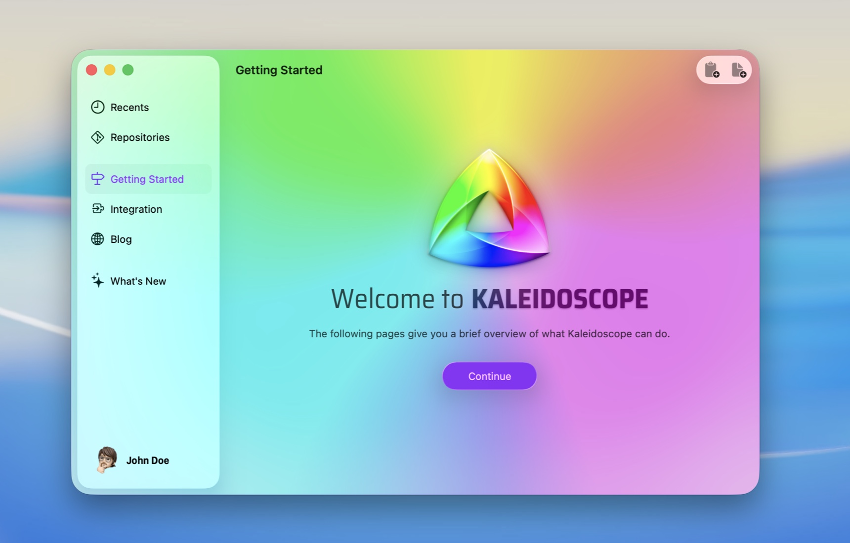 Kaleidoscope on macOS 26