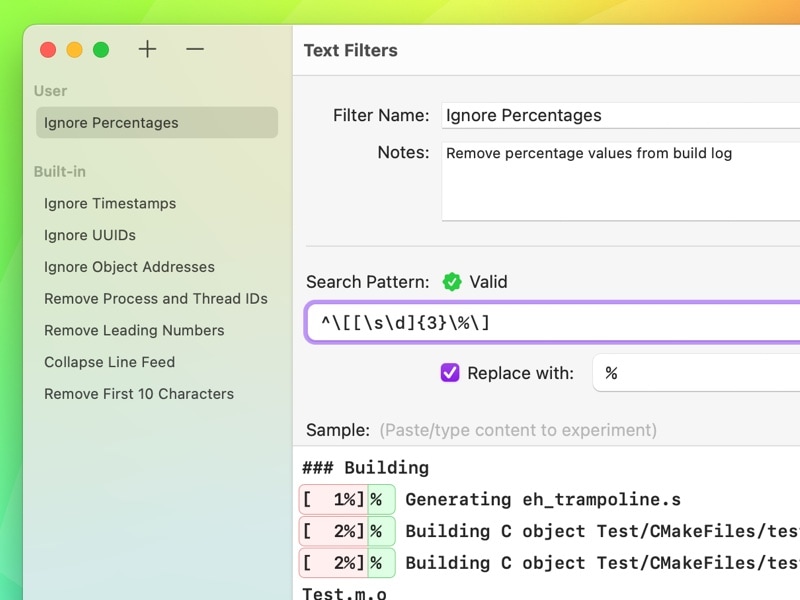 Text Filters